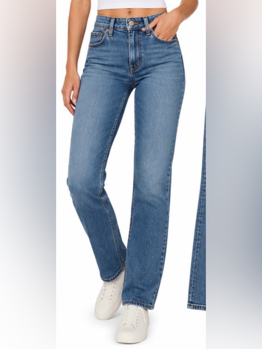 Abercrombie & Fitch Curve Love Ultra High Rise Slim Straight Jeans Size 26 / 2